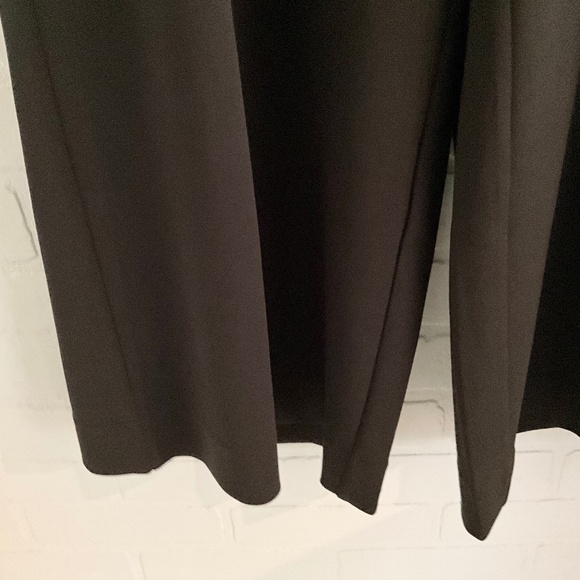 H by Halston Dress Pants Crop wide leg Black High rise Gold buttons Military XS - Picture 11 of 12